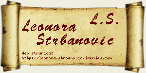 Leonora Štrbanović vizit kartica